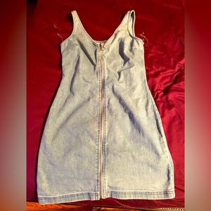 BRand new zip up jeans dress